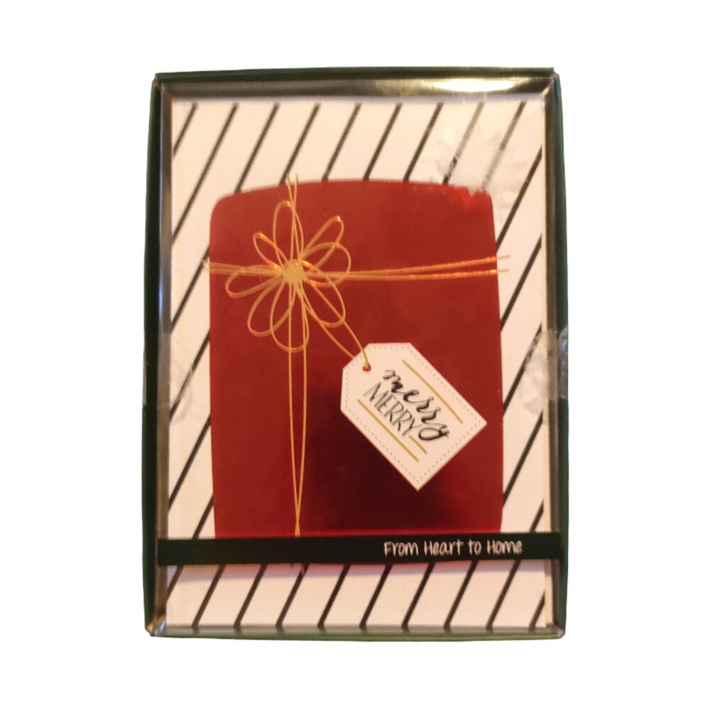 16 Christmas Greeting Cards "Warm Wishes for a Christmas That's Merry and Bright